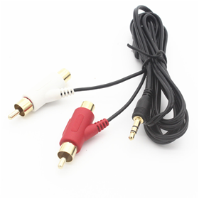 3.5立體公頭對槍型RCA公母插頭線，耳機(jī)線，音視頻線